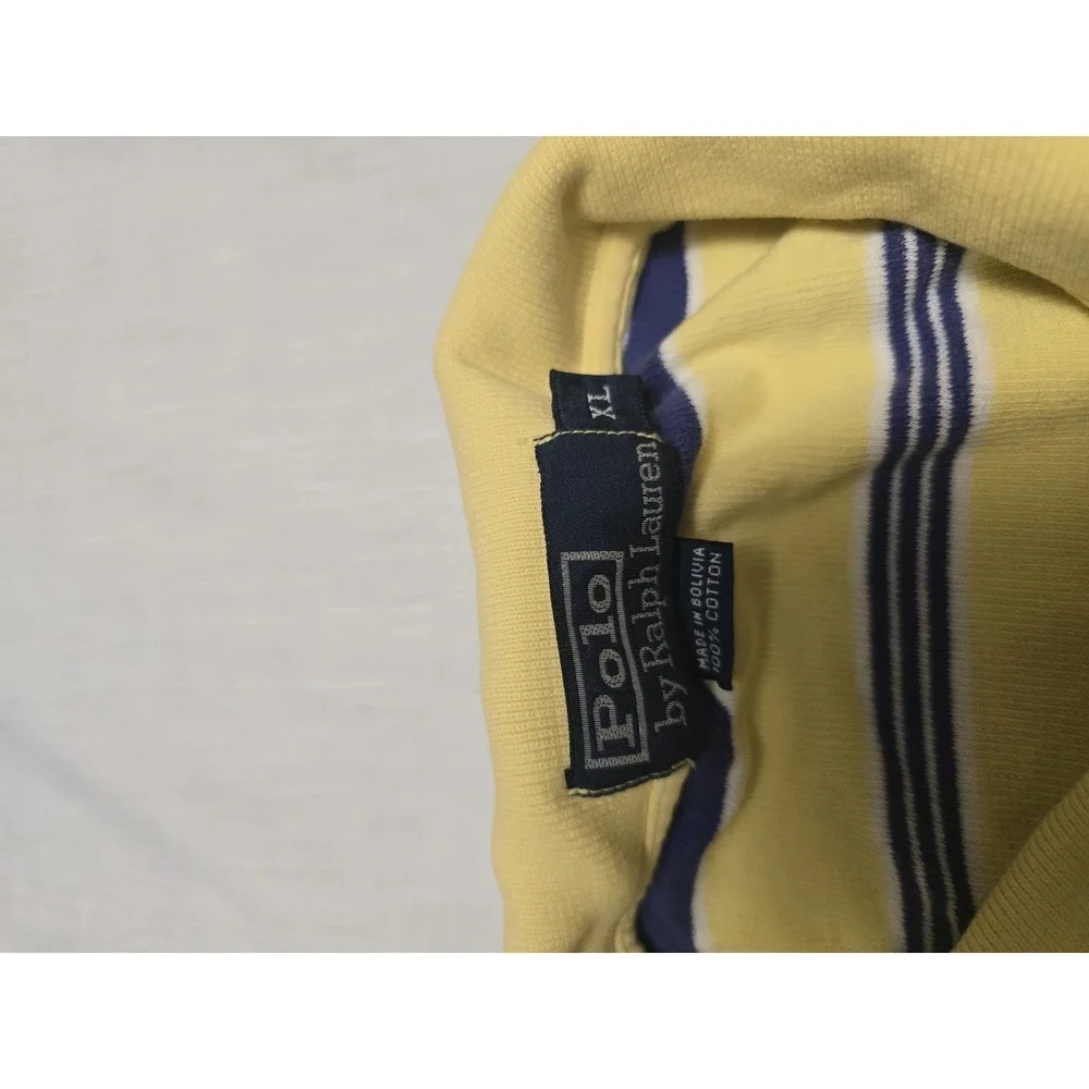 Polo‎ Ralph Lauren Shirt Mens XL Striped Short Sleeve Classic Fit Pony Rugby